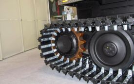 Drive wheet made of Diepothan in tracked vehicles